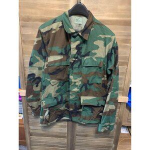 Army Military Fatigues Woodland Camouflage Cotton Jacket Size Small Regular